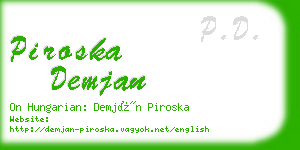 piroska demjan business card